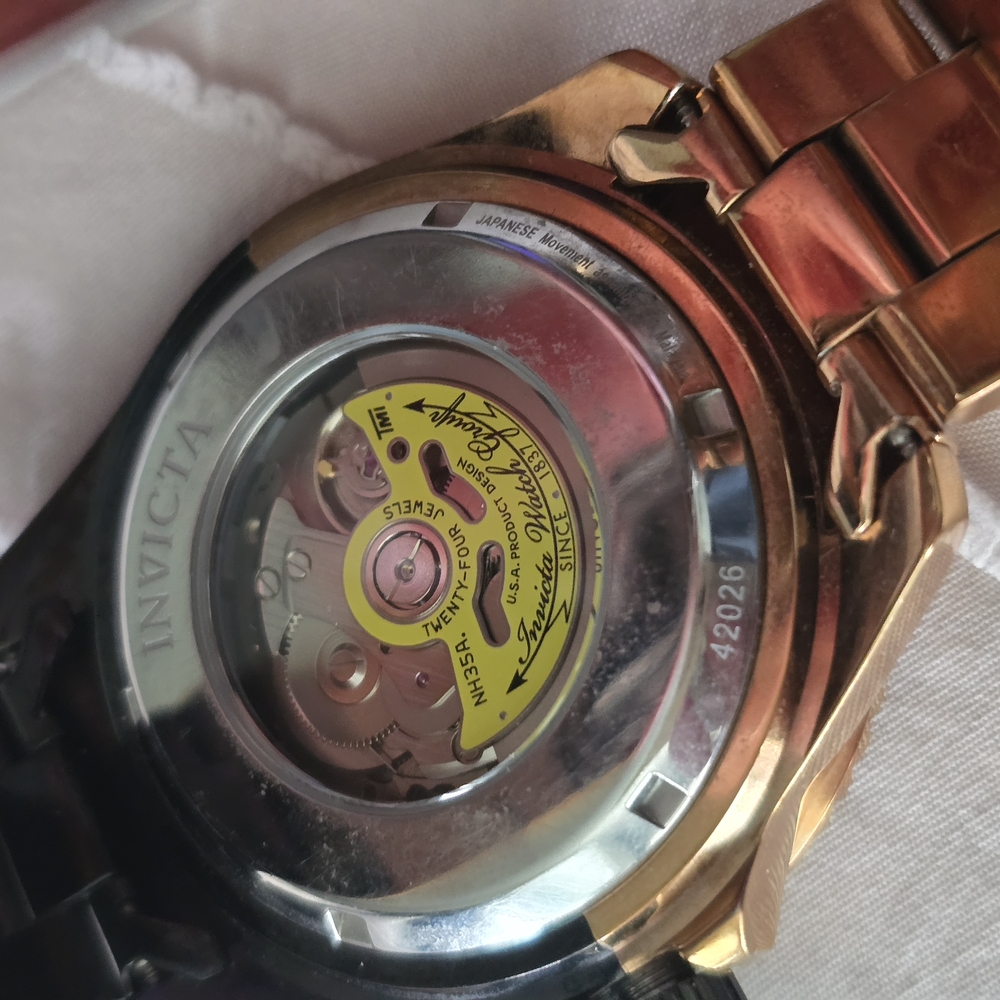 INVICTA 47mm Automatic Two-Tone Black & Rosegold Watch - Picture 4 of 4